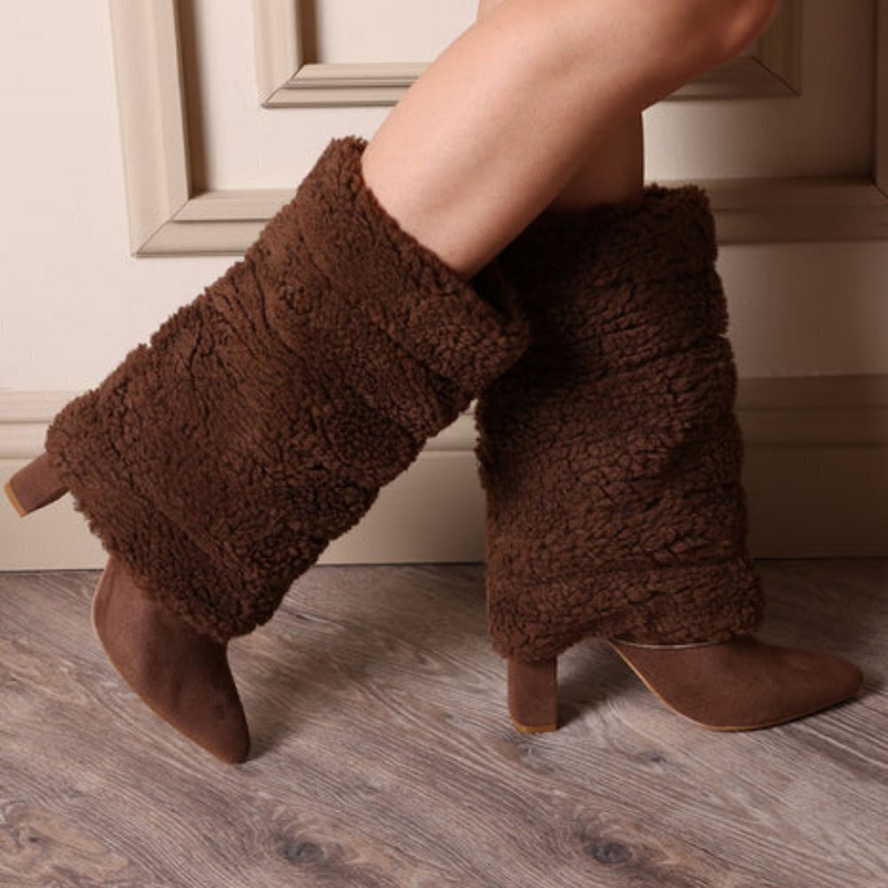 GOT YAH COVERED Heeled High Boots - Chocolate ( BRAND NEW !!!! )